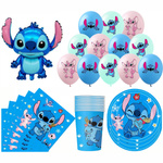 Geburtstagsset Stitch Ballons, Teller, Tassen, Servietten
