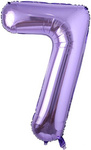 Folienballon Nummer "7" Lila (100cm).)