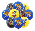 Rubber Balloons Sonic Printed, (10 pcs.)