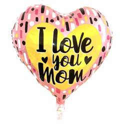 I Love You Mom 18" (45cm) Folienballon.)