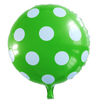 Folienballon Bright Green Dots 18" (45cm).)