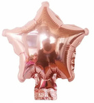 Star Foil Balloon Rose Gold 12.5cm. (10 pcs.)