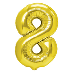 Balon Foliowy Cyferka "8" Złota ( 100cm.)