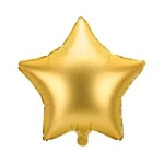 Foil Balloon Star, matt gold, 25 cm. (10 pcs.)