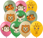 Rubber balloons with a Teddy Bear in Love print (10 pcs.)