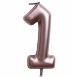 Geburtstagskerze Nummer "1" - Roségold