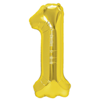 Folienballon Nummer "1" Gold ( 100cm.)
