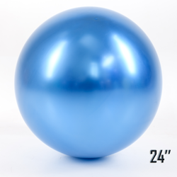 Riesenballon 24" CHROME, blau (1 Stück).)