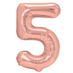 Balloon Foil Number "5" RoseGold (100cm.)