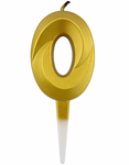 Golden Number '0' Candle