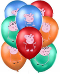 Rubber Balloons Peppa Printed (8 pcs.)
