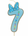 Children’s candle-number "7" blue