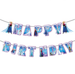 Girlanda papierowa Happy Birthday Frozen (1 szt)