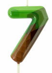 Green-Brown Minecraft Pixel Candle "7"