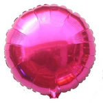 Foil balloon Round, Fuchsia 18" (45cm.)